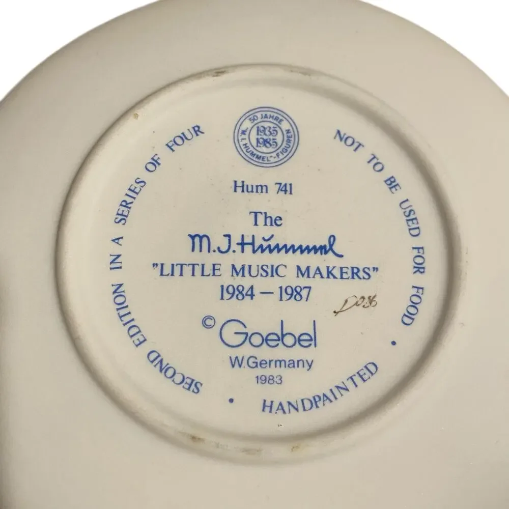 Goebel Miniature Plate 1984-1987 “Little Music Makers”  Clarinet Player Vintage